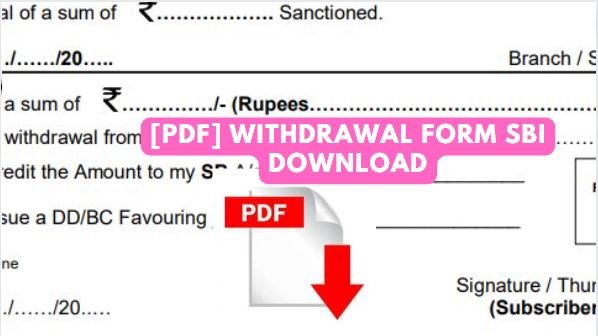 [PDF] withdrawal form sbi download