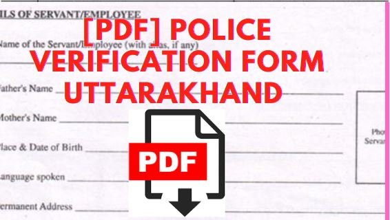 [pdf] police verification form uttarakhand