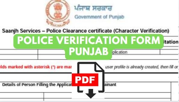 [PDF] police verification form punjab