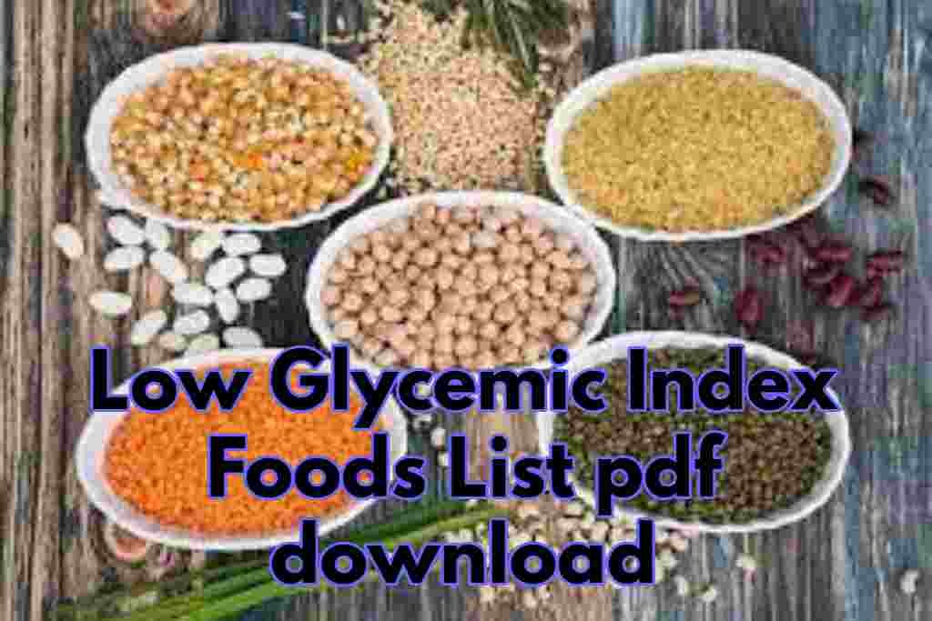 Low Glycemic Index Foods List pdf download |