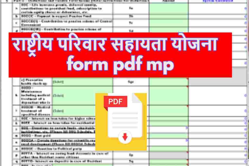 राष्ट्रीय परिवार सहायता योजना form pdf mp डाउनलोड करे ?