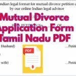 Mutual Divorce Application Form Tamil Nadu PDF |