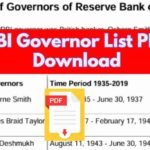 RBI Governor List PDF Download