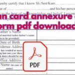 pan card annexure a form pdf download