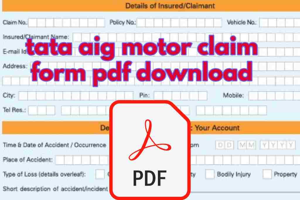 tata aig motor claim form pdf download