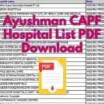 Ayushman CAPF Hospital List PDF Download |