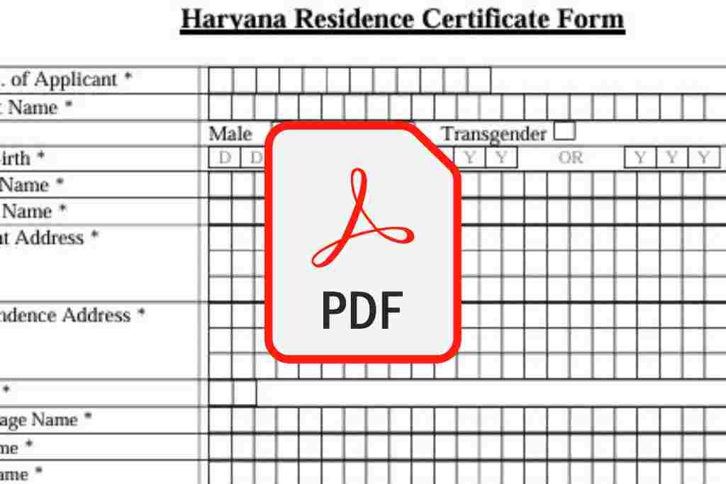haryana domicile form pdf download